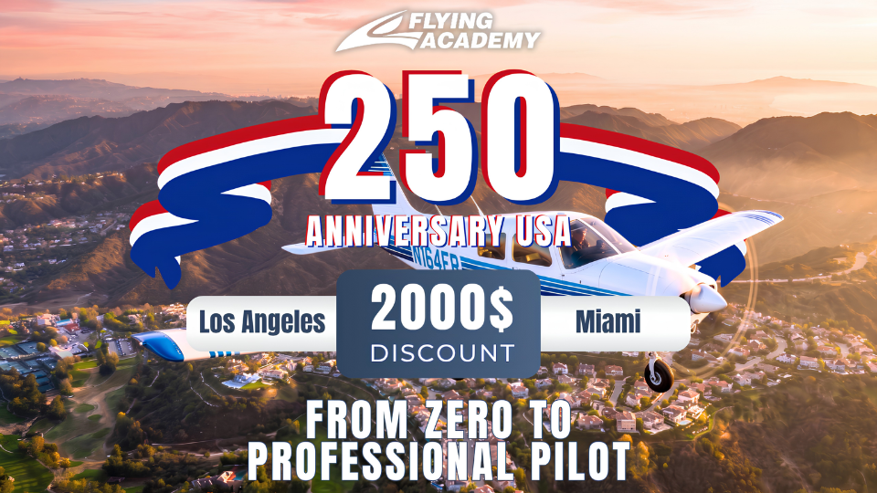 Flying Academy 250 Anniversary USA Zero to Professional Pilot discount offer