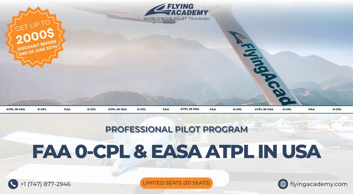 FAA 0-CPL and EASA ATPL in USA professional pilot program offer